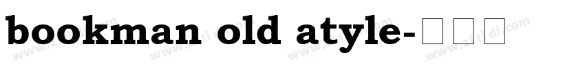 bookman old atyle字体转换